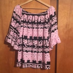 Pink on the shoulder